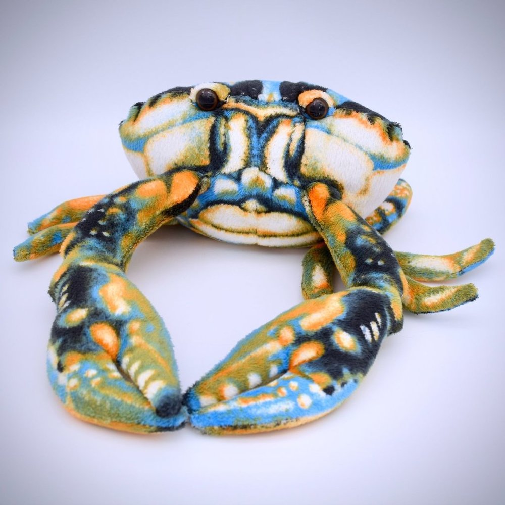 Fiesta Toys Blue Crab Plush Crustacean Sea Shore Series Stuffed Animal Orange
